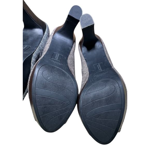 2 Pairs Women's Christian Siriano Tweed Tassel Black White Heels Platforms 11 - Picture 7 of 8